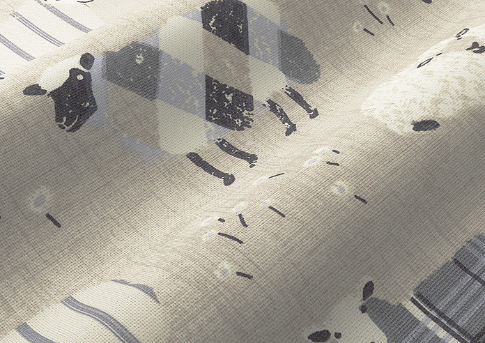 Baa Baa, Charcoal - Roman Blind - Image 4